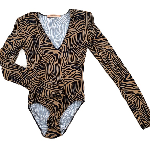 The Andamane Animal Print Tan Bodysuit - Picture 4 of 11